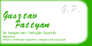 gusztav pattyan business card