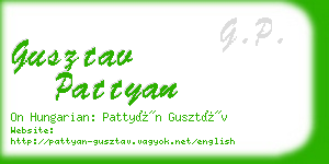 gusztav pattyan business card